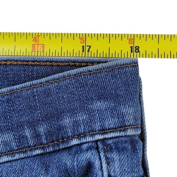 Madewell Button Fly Jeans Size 32 36X27 High Rise Skinny Raw Frayed Hem M2236 - Picture 11 of 15